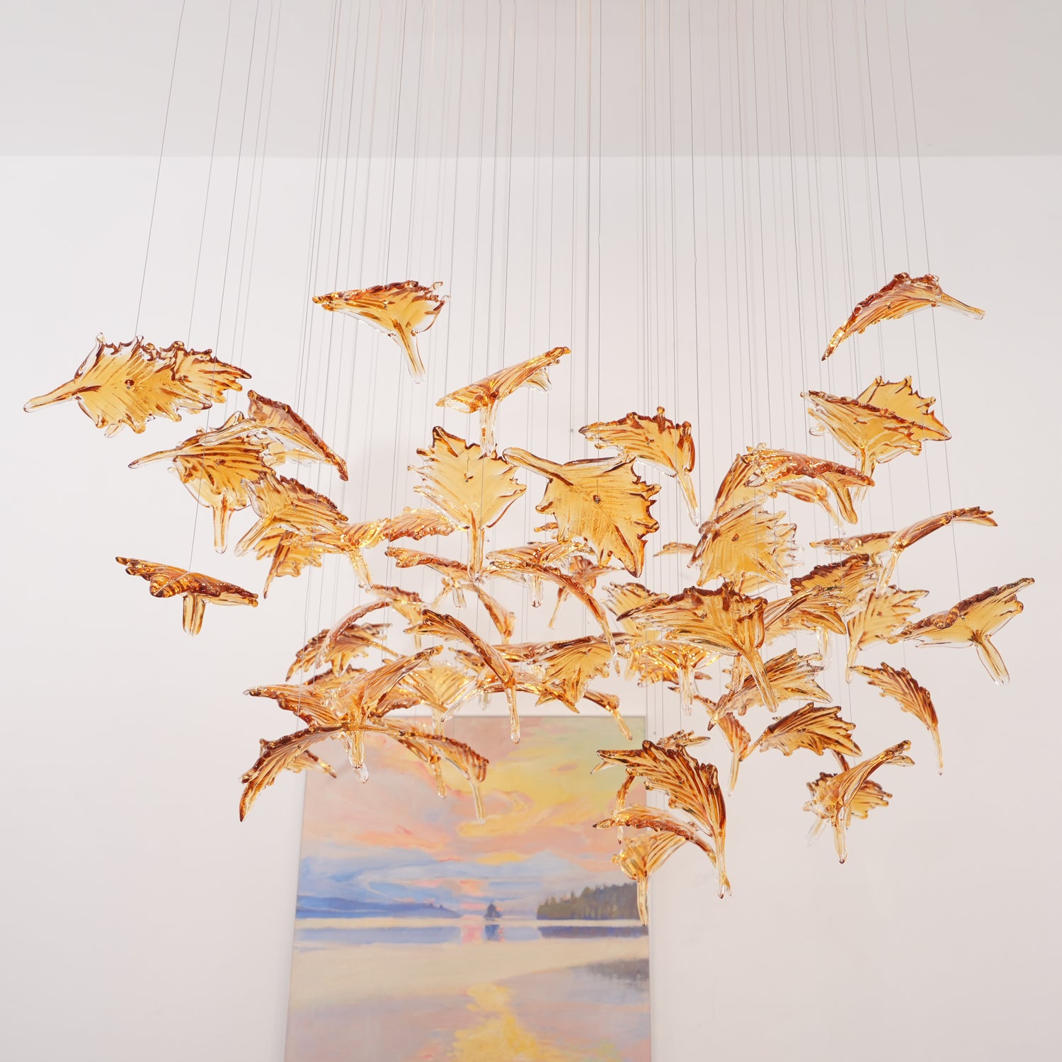 ミミグラント Mystic Leaves Multicolor Crystal Maple Leaf Chandelier