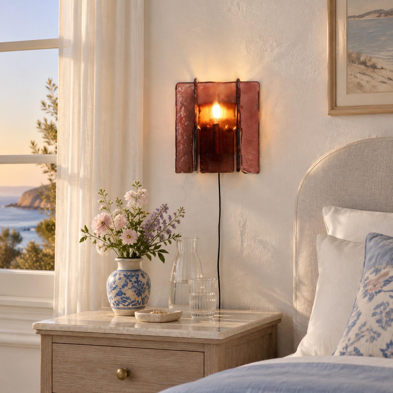 Blason Plug-in Wall Light – scene bedside