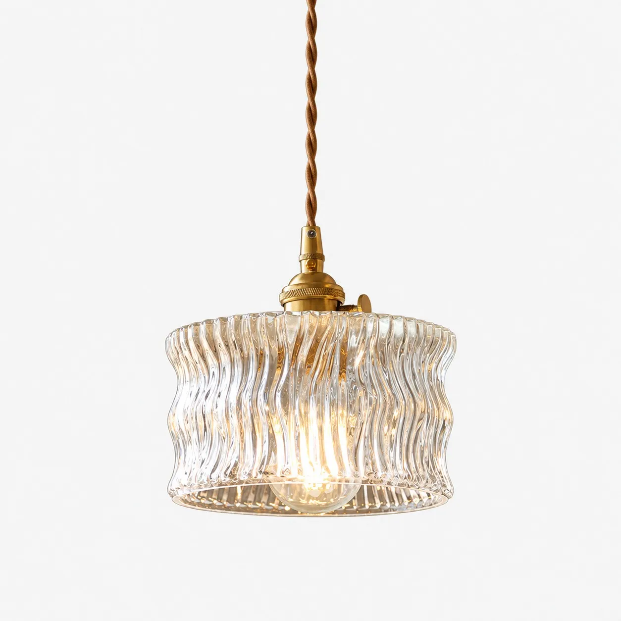 Clear Willow glass pendant light