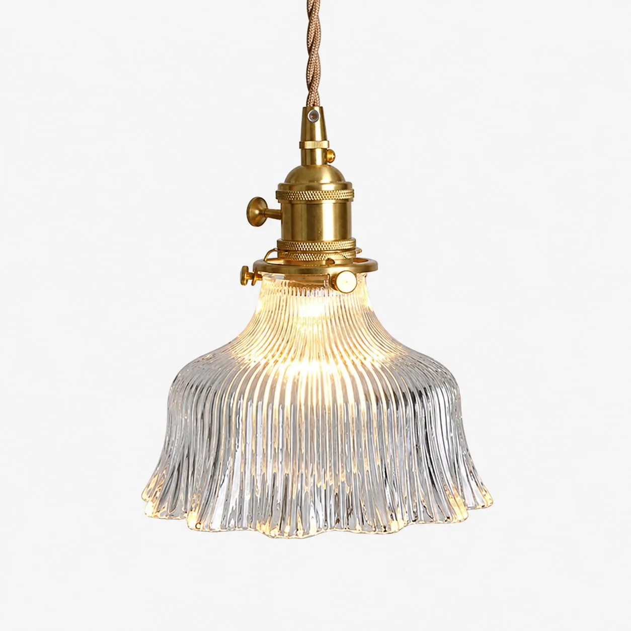 Clear Floral glass pendant light